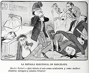 Archivo:La batalla electoral de Barcelona, de Xaudaró