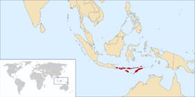 Mapa de las islas menores de la Sonda