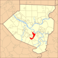 Map of Allegheny County PA Highlighting BaldwinBorough