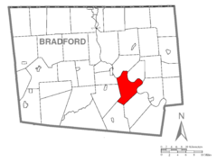 Map of Asylum Township, Bradford County, Pennsylvania Highlighted.png