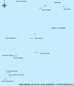 Archivo:Mapa del Archipiélago de San Andrés y Providencia