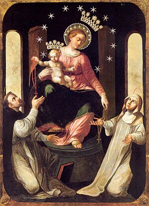 Archivo:Matka Boża Pompejańska, Beata Vergine del Santo Rosario di Pompei, Blessed Virgin of the Rosary of Pompei