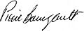 Pierre Bourgault, signature