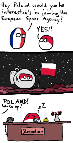 Archivo:Poland can into the European Space Agency