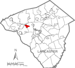 Salunga-Landisville, Lancaster County Highlighted.png