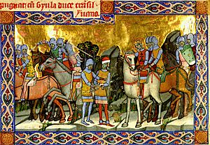 Archivo:Stephen I intercepts Gyula (Chronicon Pictum 040)