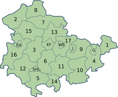 Thüringen Kreise (nummeriert).svg