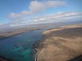 The Itabaca channel between Baltra Island on the right and Santa Cruz on the left