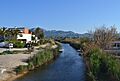 Vista del riu del Molinell o dels Racons poc abans de la desembocadura