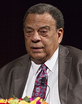 Archivo:Andrew Young at the second annual Tom Johnson lecture DIG13465