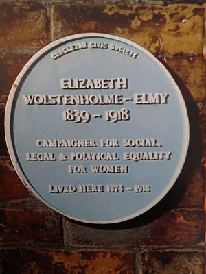 Archivo:Blue plaque to Elizabeth Wolstenholme Elmy