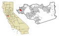 Contra Costa County California Incorporated and Unincorporated areas San Pablo Highlighted