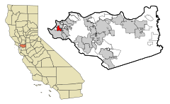 Contra Costa County California Incorporated and Unincorporated areas San Pablo Highlighted.svg