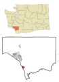 Cowlitz County Washington Incorporated and Unincorporated areas Kalama Highlighted