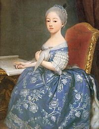 Archivo:Duprà Giuseppe - Maria Giuseppina of Savoy, painted portrait with dove, circa 1750-1762 - Royal Palace, Turin