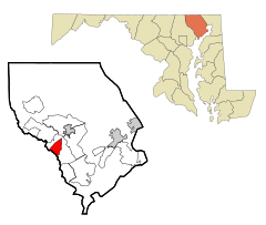 Harford County Maryland Incorporated and Unincorporated areas Pleasant Hills Highlighted.svg