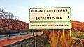 Inicio de la carretera EX-213 en Pasarón de la Vera