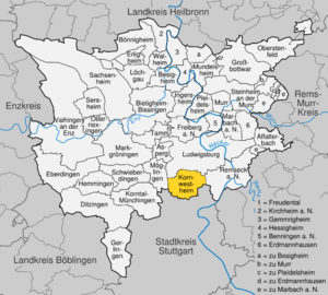 Archivo:Kornwestheim im Landkreis Ludwigsburg