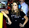 Lisa Marie Presley at car race
