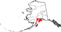Map of Alaska highlighting Kenai Peninsula Borough