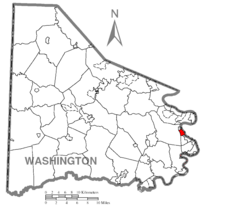 Map of Charleroi, Washington County, Pennsylvania Highlighted.png