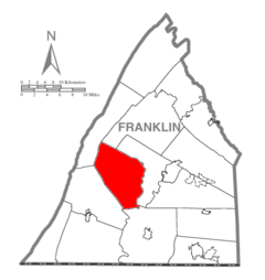 Map of Franklin County, Pennsylvania Highlighting St. Thomas Township.PNG