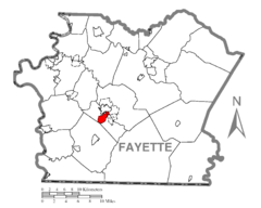 Map of Leith-Hatfield, Fayette County, Pennsylvania Highlighted.png