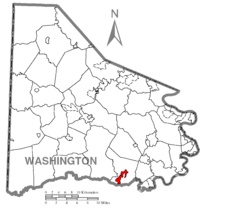 Map of Marianna, Washington County, Pennsylvania Highlighted.png