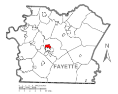 Map of Oliver, Fayette County, Pennsylvania Highlighted.png