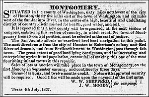 Archivo:Montgomery, Texas Advertisement