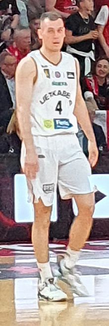 Nikola Radičevič with the Lietkabelis Panevėžys during Game 5 of the 2022 LKL Finals.jpg