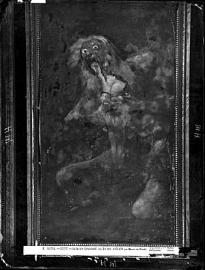 Archivo:Pinturas Negras de Goya, Saturno, foto de Laurent en 1874, VN-03194 P