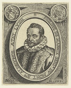 Archivo:Portret van Filips van Marnix, heer van Sint-Aldegonde, op 59-jarige leeftijd, RP-P-OB-9957