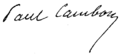 Signature de Paul Cambon