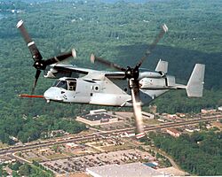 V-22 Osprey flies over Lexington Park.JPG