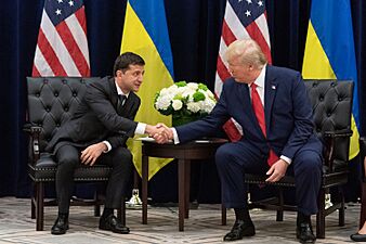Volodymyr Zelensky and Donald Trump 2019-09-25 01