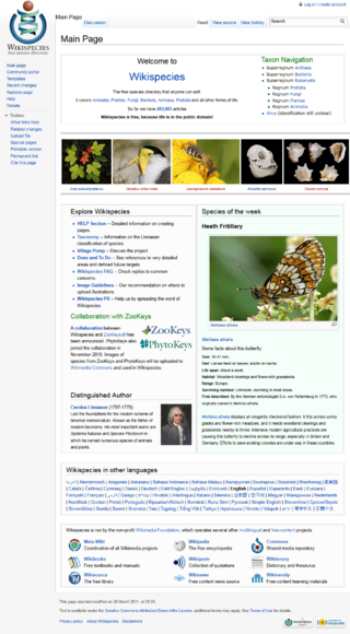 Wikispecies screenshot.png