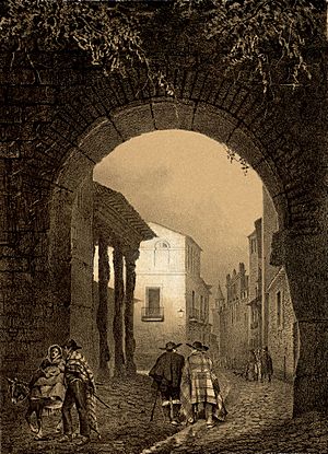 Archivo:1853, Recuerdos y bellezas de España, Castilla la Nueva, tomo II, Puerta de Zamora, Talavera de la Reina (cropped)