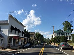 2016-09-06 16 55 47 View north along U.S. Route 522 (Zachary Taylor Highway) at Fodderstack Road in Flint Hill, Rappahannock County, Virginia.jpg