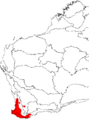 Adenanthos obovatus map