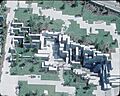 Aerial of Freeway Park, 1970s