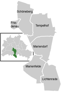 Mapa del distrito de Tempelhof-Schöneberg