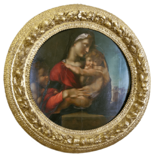 Archivo:Collezione loeser, alonso berruguete, madonna col bambino e san giovannino