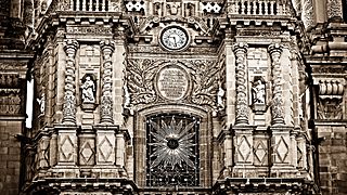 Detalle de la fachada de la Catedral Metropolitana de San Luis Potosi