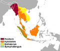 Distribución hylobatidae