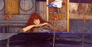 Archivo:Fernand Khnopff - I lock my door upon myself