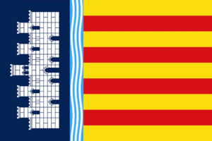 Archivo:Flag of the Kingdom of Majorca (1269)