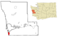 Grays Harbor County Washington Incorporated and Unincorporated areas Grayland Highlighted