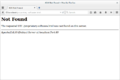 HTTP 404 generated by Apache on Debian displayed in Mozilla Firefox 39 with GNOME