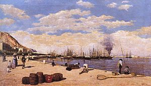 Archivo:Joaquín Agrasot - Vista del puerto de Alicante (1875)